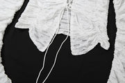 Solid Color Long Sleeve Pleated Coat GYME K24L52408
