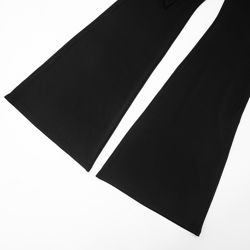 Solid Color Micro Flare Pants GDSF Q25PT259