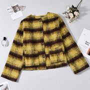 Plaid Print Long Sleeve Coat GFRT 60319TBZ