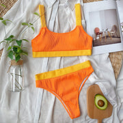 Color Block Sexy Swimsuit Tankini Two Piece Set CSYZ B169