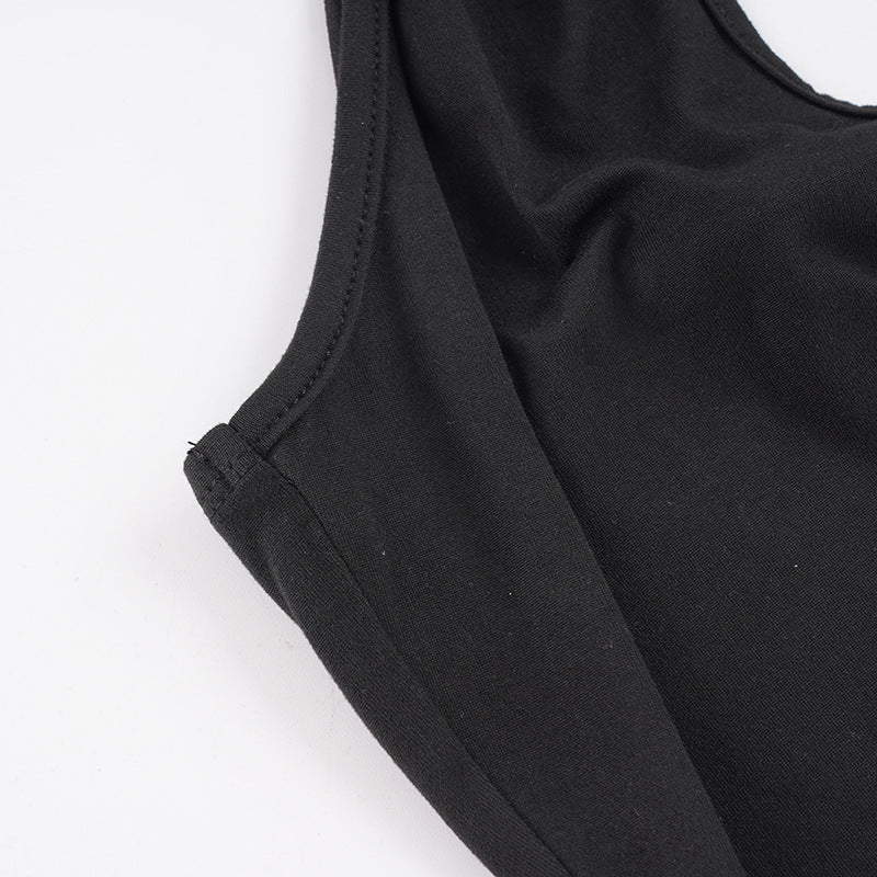 Halterneck Off Shoulder Tank Tops GPKJ MR49537