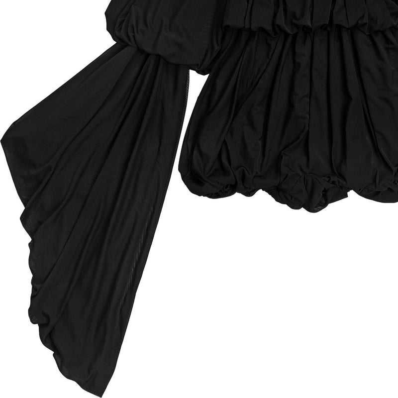 Press Pleated Solid Color Romper BY 7432