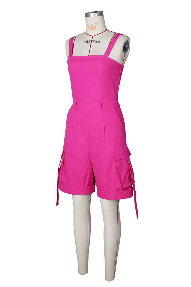 Solid Color High Waist Romper ZSD 0783