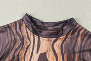 Long Sleeve Print Mini Dress GJYO JD305679