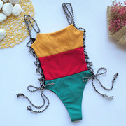 Sexy Patchwork Swimsuit Bikini Set CASF 6016