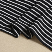 Stripe Wrap Chest Top Two Piece Skirts Set GFRT 32407SHY
