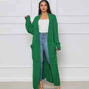 Solid Color Long Twist Sweater Cardigan Coat FSXF F380
