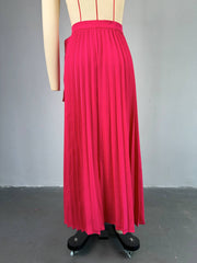 Tie Up Irregular Pleated Long Skirt GCNE 7517