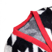 Warm Loose Houndstooth Plush Long Coat LSD 2361