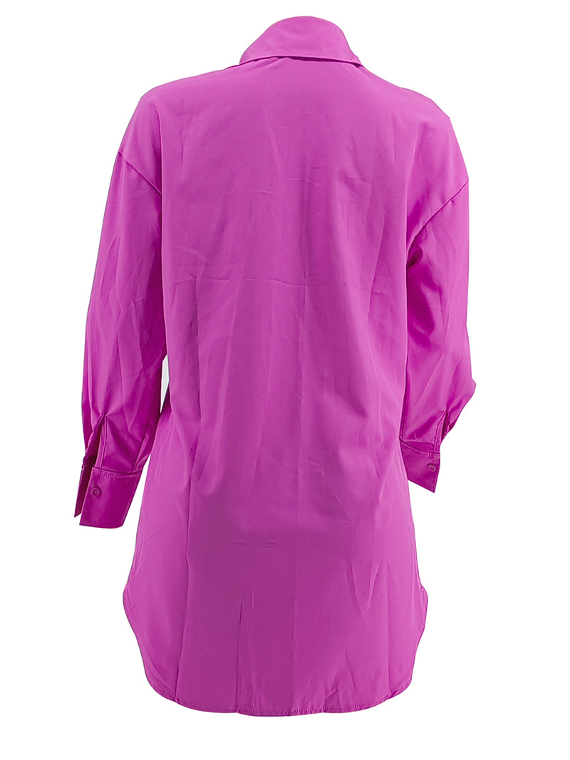 Long Sleeve Solid Color Shirt ZDF 31350