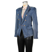 Fashion Double Breasted Denim Jacket Coats ZSD 0614