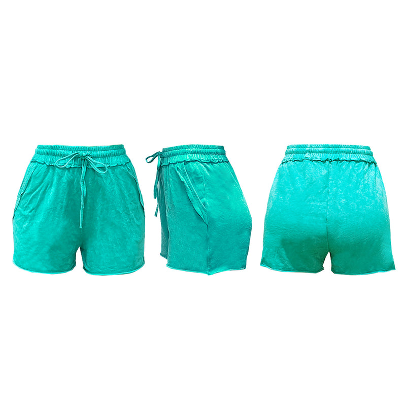 Solid Color Drawstring Casual Shorts SFY 735
