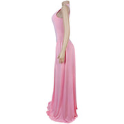Solid Color Sleeveless Maxi Dress BY 7713