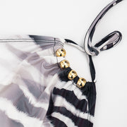 Sexy Halterneck Backless Print Seventh Jumpsuit MXBF J26JP173