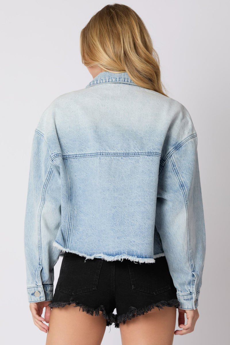 Long Sleeve Print Denim Jacket GMYT 309