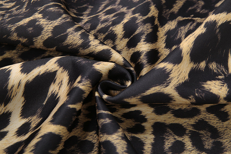 Leopard Print Belt Trench Coat XEF K25C82416