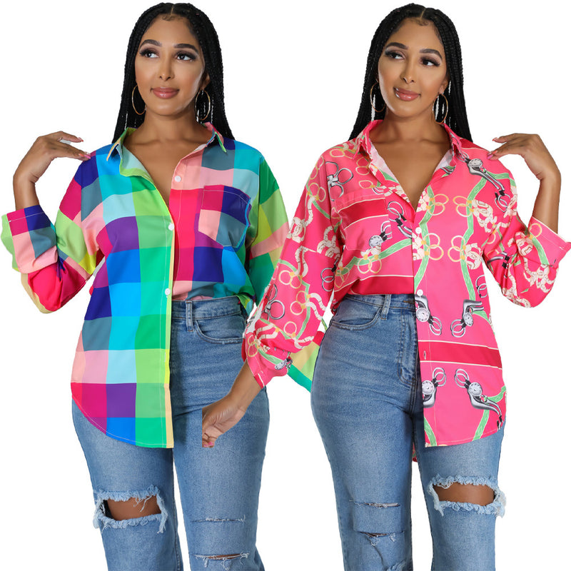 Long Sleeve Print Shirt GCYF 9333