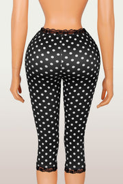 Bow Printed Polka Dot Seventh Pants YWXS K26L2421