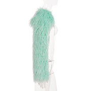 Furry Long Sleeve Ultra Short Jacket GPKJ MR51578