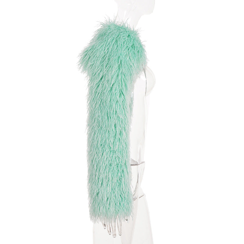Furry Long Sleeve Ultra Short Jacket GPKJ MR51578