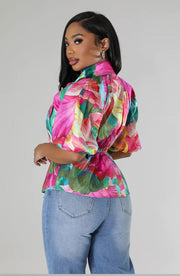 Casual Loose Tie Up Shirt XHXF 8691