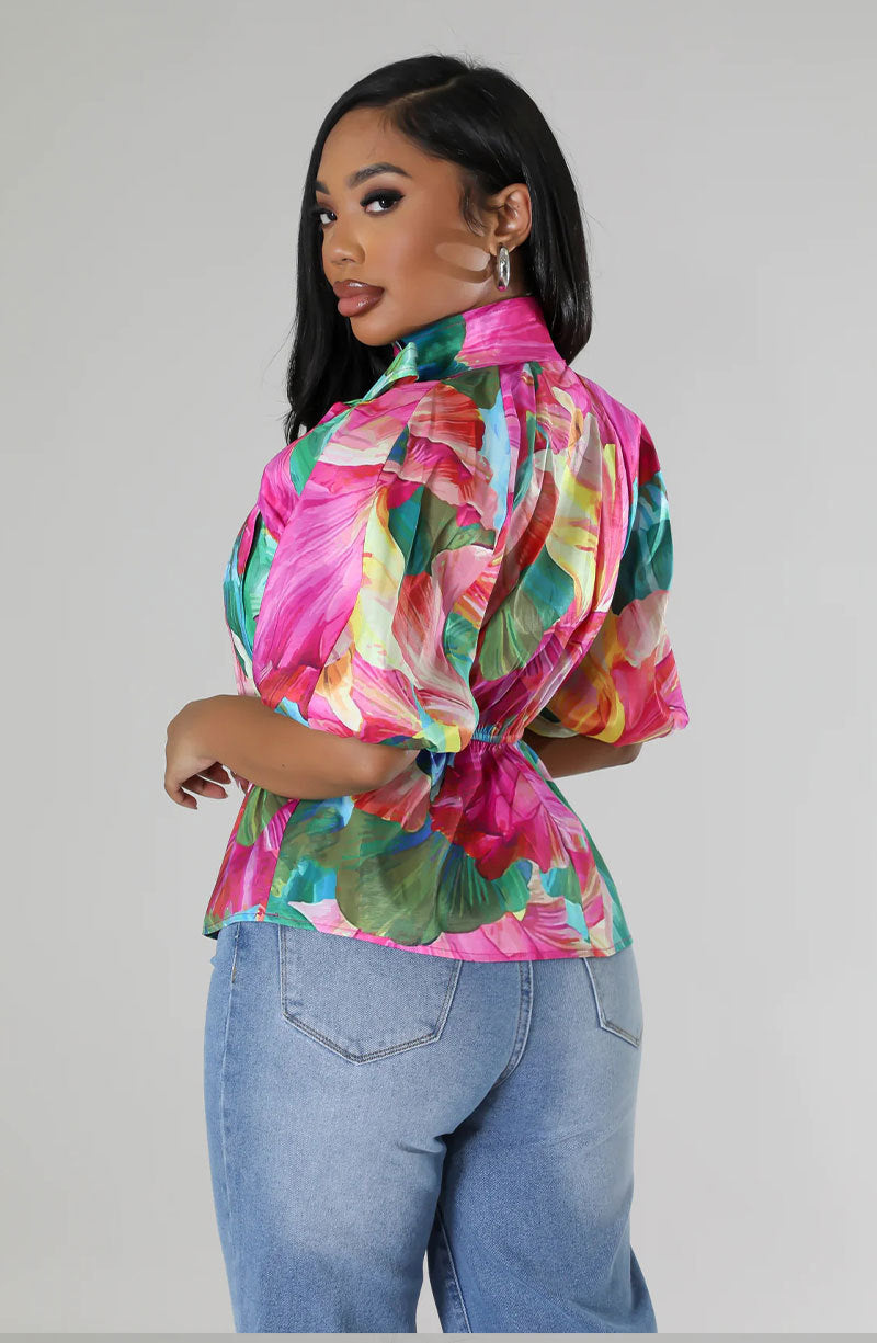 Casual Loose Tie Up Shirt XHXF 8691