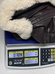 Fur Collar Zipper Leather Jacket GPKJ MR51470
