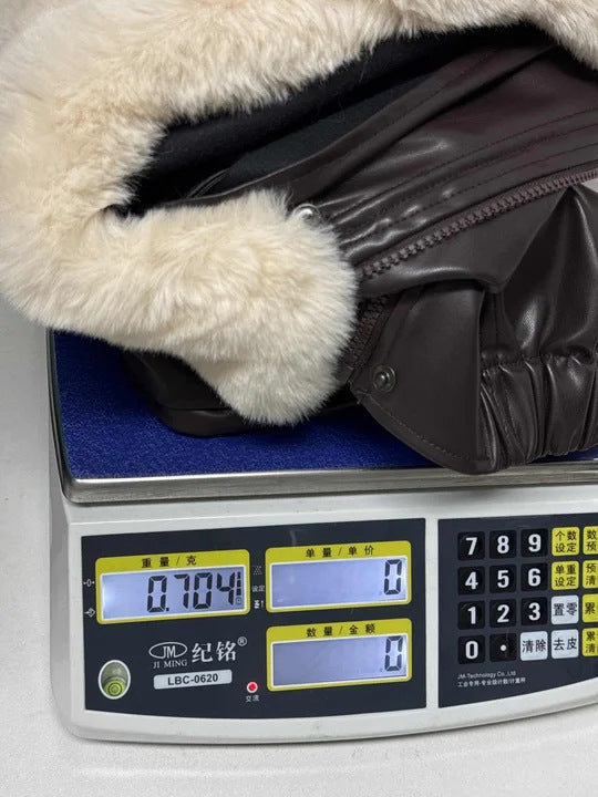 Fur Collar Zipper Leather Jacket GPKJ MR51470