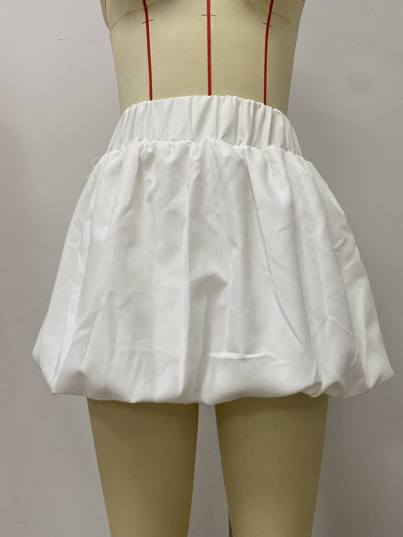 Solid Color Ultra Short Bubble Skirt LSD 2308