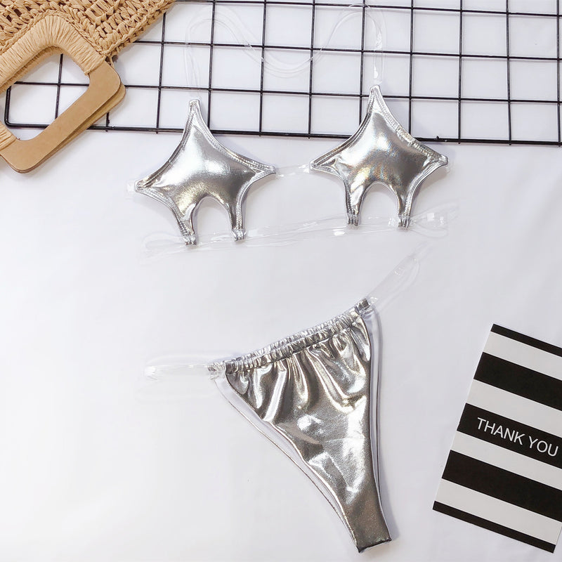Sexy Mini Bikini Women Pentagram Design Two Piece Set CSYZ W19229