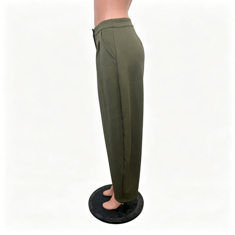 Solid Color Casual Wide Leg Pants BGN 369