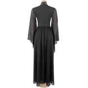 Hot Diamond Chiffon Long Sleeve Maxi Dress BY 7818