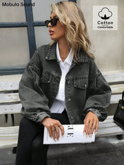 Loose Long Sleeve Denim Jackets Coats GYXN 20221