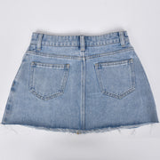 Denim Gross Embroider Half body Skirt GNZD 8851PD