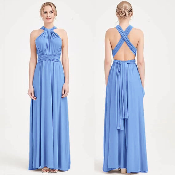 Solid Color Sleeveless Maxi Dress XMY N020