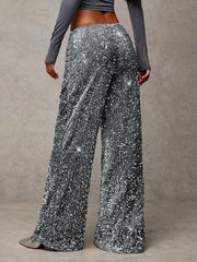 Casual sequined Drawstring Pants GXRF QC160