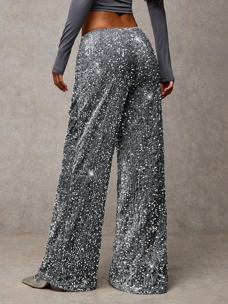 Casual sequined Drawstring Pants GXRF QC160