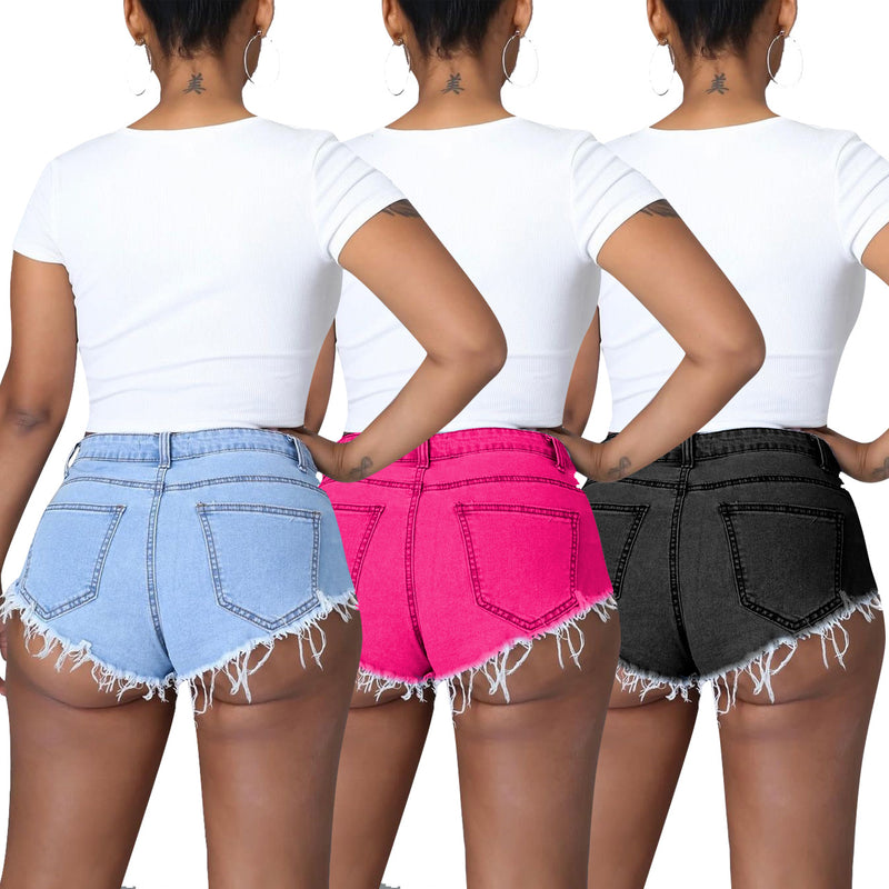 Sexy Denim Lace Up Jeans Shorts YD 8376