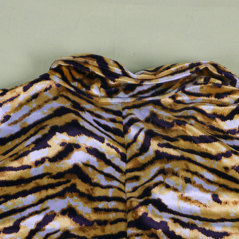 Sexy Tiger Stripe Long Sleeve Bodycon Dress FSXF F320