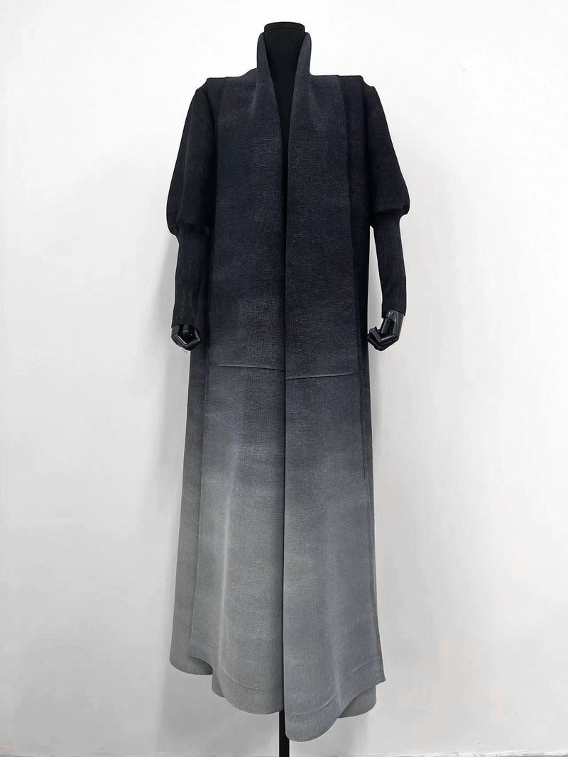 Gradient Color Print Long Coat GZRF KH 0100