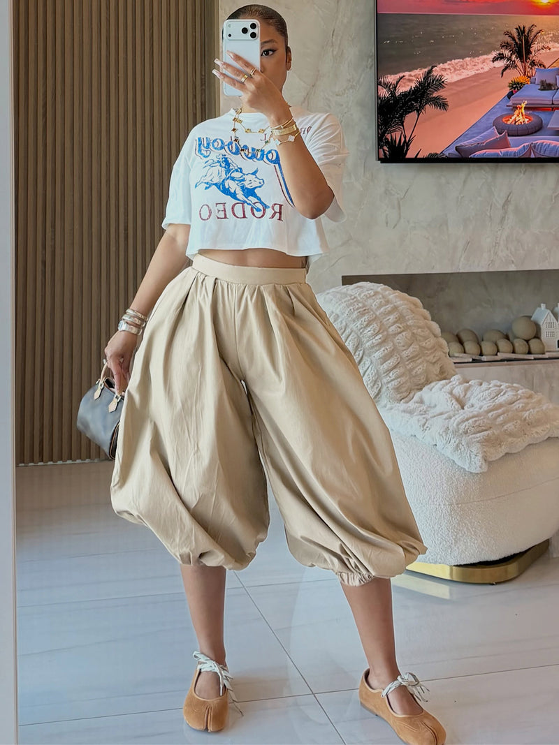 Solid Color Loose Lantern Pant CH 26038