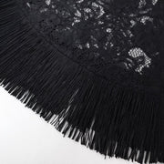 Plus Size Lace Patchwork Tassel Shawl Sling Dress 2 Piece Set GKEN AST051076