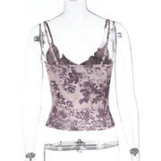 Sexy Lace Leopard Print Camisole Tank Top FL XY24666MHO