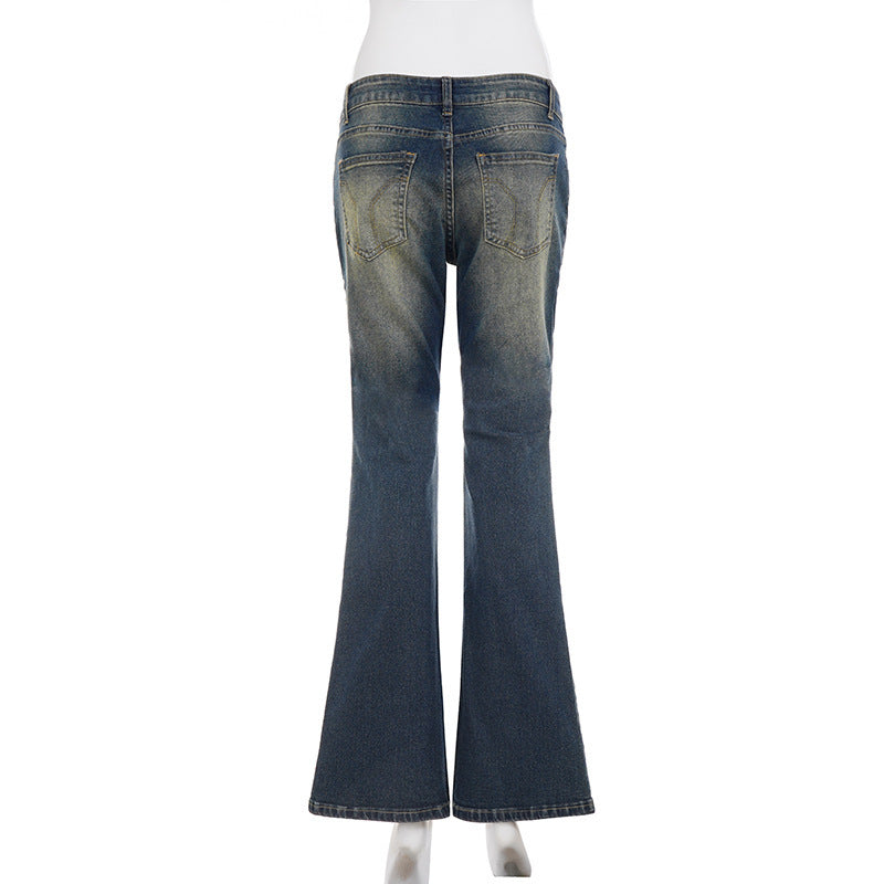 Vintage Washed Flare Jeans GQLF 31300