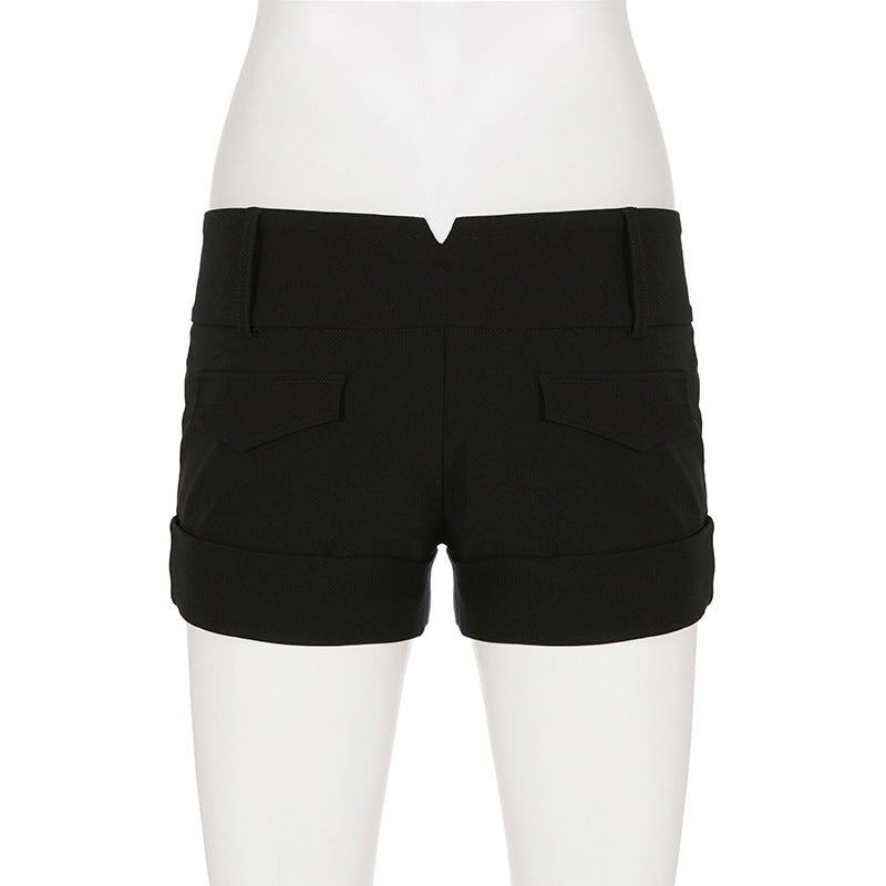 Solid Color Casual Shorts GPKJ MR48280