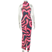 Color Block Sleeveless Maxi Dress GJYO JD305802