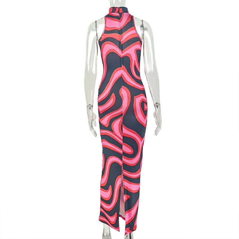 Color Block Sleeveless Maxi Dress GJYO JD305802