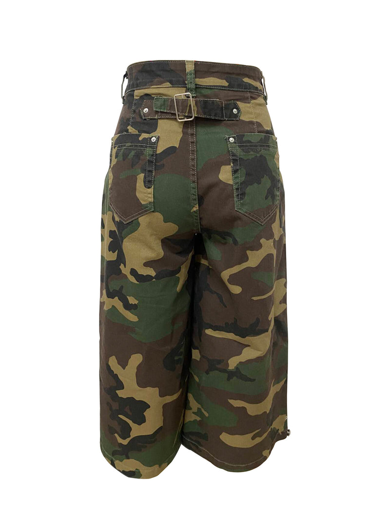 Camouflage Print Loose Denim Pants LSD 2721