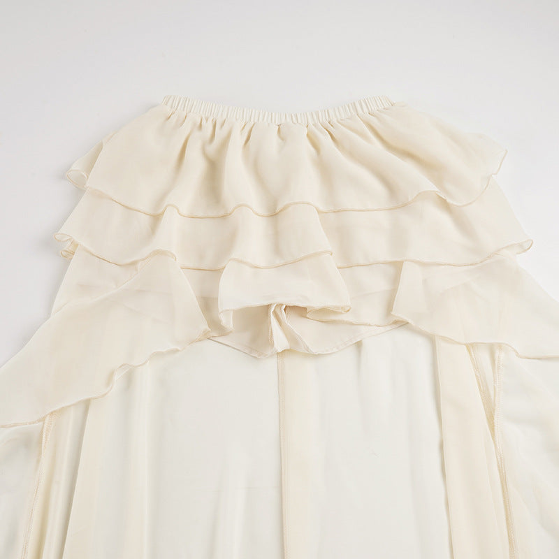 Irregular Ruffles Long Skirt GPKJ MR49151