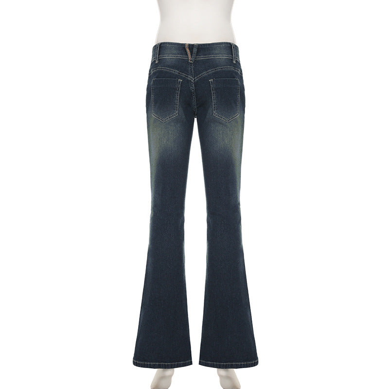Casual Washed Flare Jeans GQLF 44330